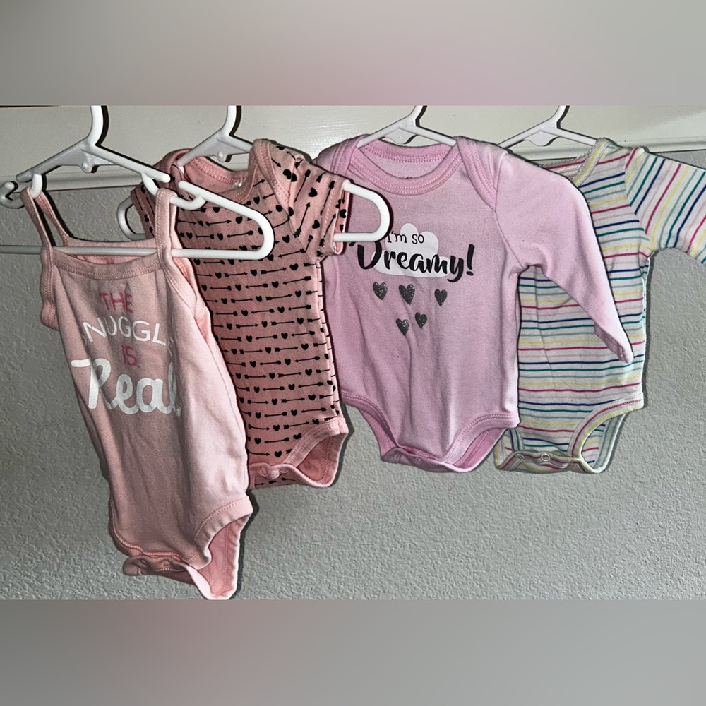 4 baby girl onesies